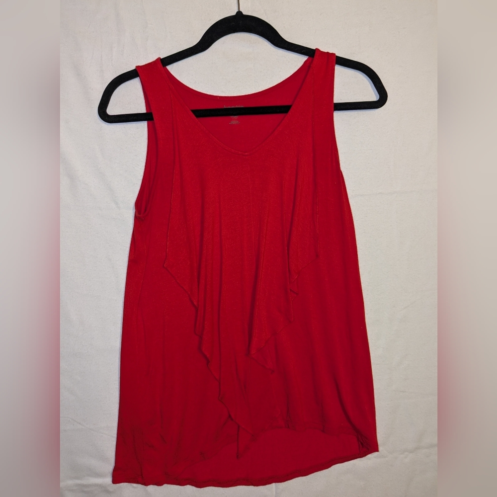 Kensie Red Asymmetrical Tank Top
